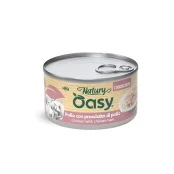 Вологий корм Oasy Cat Wet Natury для дорослих котів, курка з шинкою, 85 г