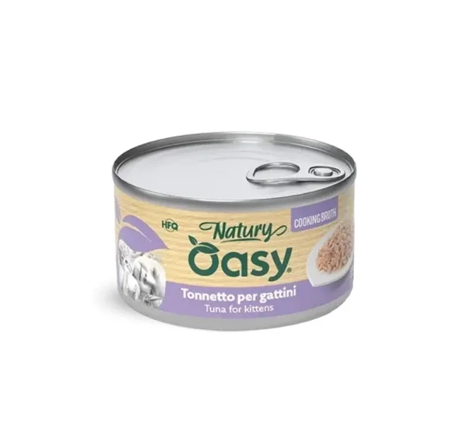 Вологий корм Oasy Cat Wet Natury Kitten для кошенят, тунець у соусі, 85 г
