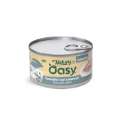 Вологий корм Oasy Cat Wet Natury для дорослих котів, тунець з кальмаром, 85 г