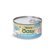 Вологий корм Oasy Cat Wet Natury для дорослих котів, тунець з камбалою, 85 г