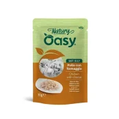 Вологий корм Oasy Cat Wet Natury для дорослих котів, курка з сиром, 70 г
