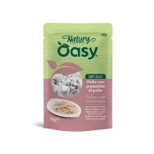 Вологий корм Oasy Cat Wet Natury для дорослих котів, курка з шинкою, 70 г