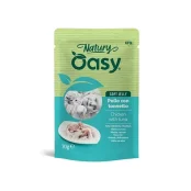Вологий корм Oasy Cat Wet Natury для дорослих котів, курка з тунцем, 70 г