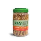 Лакомство Oasy Dog Dry Jerky Rawhide Twisted Stick для собак всех возрастов и пород, курица, 350 г