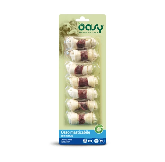 Ласощі Oasy Dog Chewy Bone S для дорослих собак малих порід, яловичина, 85 г