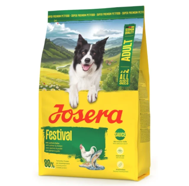 Сухий корм Josera Adult Festival для вибагливих собак всіх порід, з куркою та лососем, 3 кг