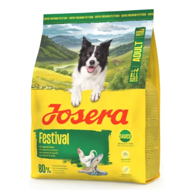 Сухий корм Josera Adult Festival для вибагливих собак всіх порід, з куркою та лососем, 0.9 кг