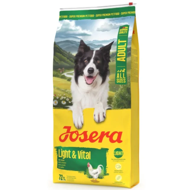 Сухий корм Josera Adult Light & Vital для собак всіх порід, для зниження та утримання ваги, з куркою, 12.5 кг
