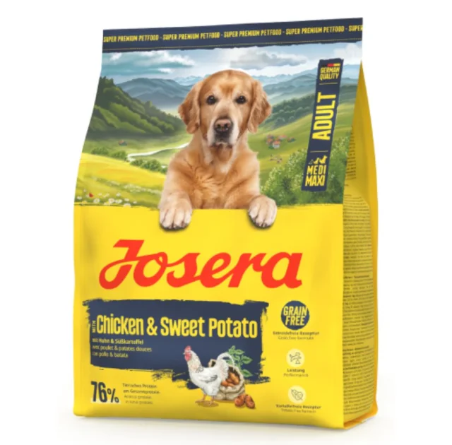 Сухий корм Josera Adult Chicken&SweetPotato для дорослих собак всіх порід, з куркою та бататом, 0.9 кг