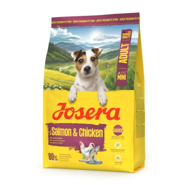 Сухий корм Josera Mini Adult Salmon & Chicken для дорослих собак малих порід, з лососем та куркою, 3 кг
