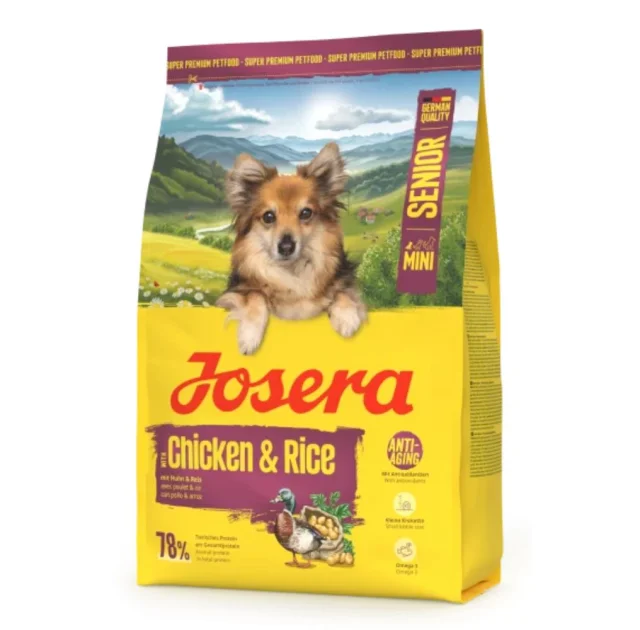 Сухий корм Josera Mini Senior Chicken & Rice для собак малих порід похилого віку, з качкою та рисом, 3 кг