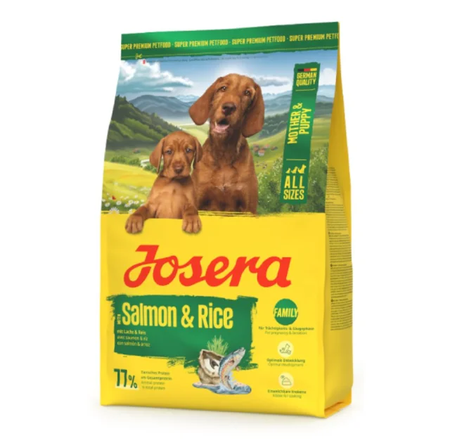Сухий корм Josera Mother&Puppy Salmon & Rice для цуценят та годуючих собак всіх порід, з лососем та рисом, 3 кг