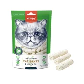 Лакомство Wanpy Cat Grass & Chicken для кошек, кошачья трава с курицей, 20 г