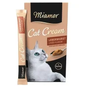 Лакомство Miamor Cream Lachs для кошек, ливер, 6 × 15 г