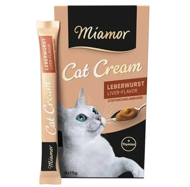 Лакомство Miamor Cream Lachs для кошек, лосось, 6 × 15 г