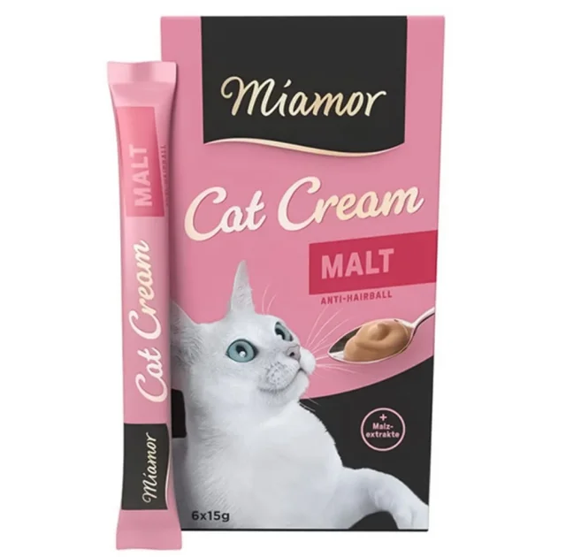 Лакомство Miamor Cream Malt для кошек, мальт, 6 × 15 г