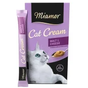 Лакомство Miamor Cream Malt & Cheese для кошек, мальт с сыром, 6 × 15 г