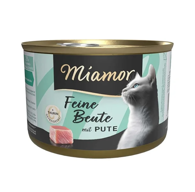 Беззерновий вологий корм Miamor Feine Beute mit Pute для котів, індичка, 185 г