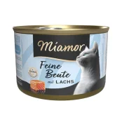 Беззерновий вологий корм Miamor Feine Beute mit Lachs для котів, лосось, 185 г