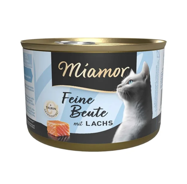 Беззерновий вологий корм Miamor Feine Beute mit Lachs для котів, лосось, 185 г