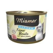 Беззерновий вологий корм Miamor Feine Beute mit Geflugel для кошенят, птиця, 185 г
