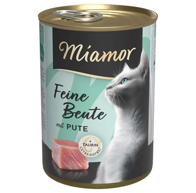 Беззерновий вологий корм Miamor Feine Beute mit Pute для котів, індичка, 400 г