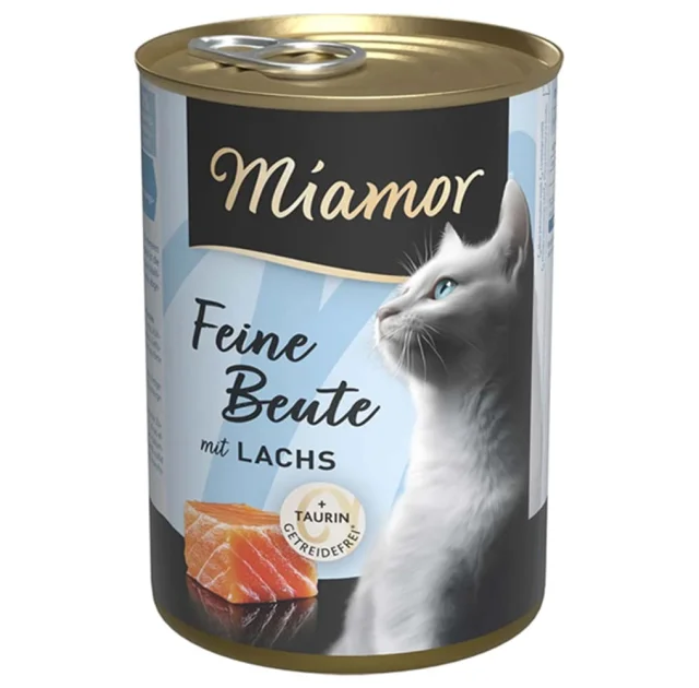 Беззерновий вологий корм Miamor Feine Beute mit Lachs для котів, лосось, 400 г