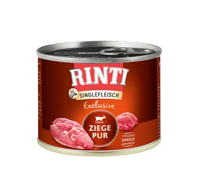Беззерновий вологий корм Rinti Singlefleisch Exclusive Ziege Pur для собак, козлятина, 185 г
