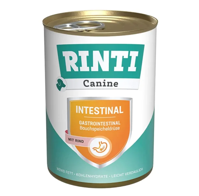 Вологий корм Rinti Canine Veterinary Intestinal mit Rind для собак із захворюванням ШКТ та підшлункової залози, яловичина, 400 г