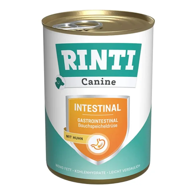 Вологий корм Rinti Canine Veterinary Intestinal mit Huhn для собак із захворюванням ШКТ та підшлункової залози, курка, 400 г