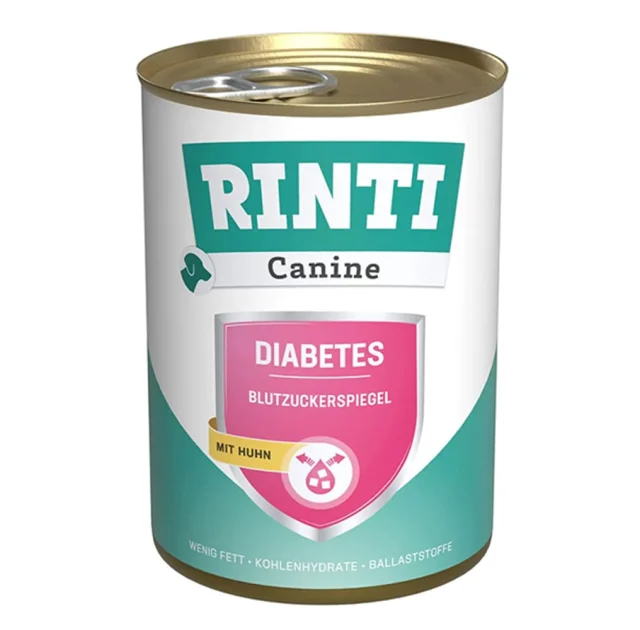 Вологий корм Rinti Canine Veterinary Diabetes для собак з цукровим діабетом і ожирінням, курка, 400 г