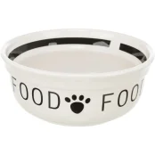Миска Trixie "Food" для собак та котів, кераміка, 2.6 л, 25 см, білий/чорний