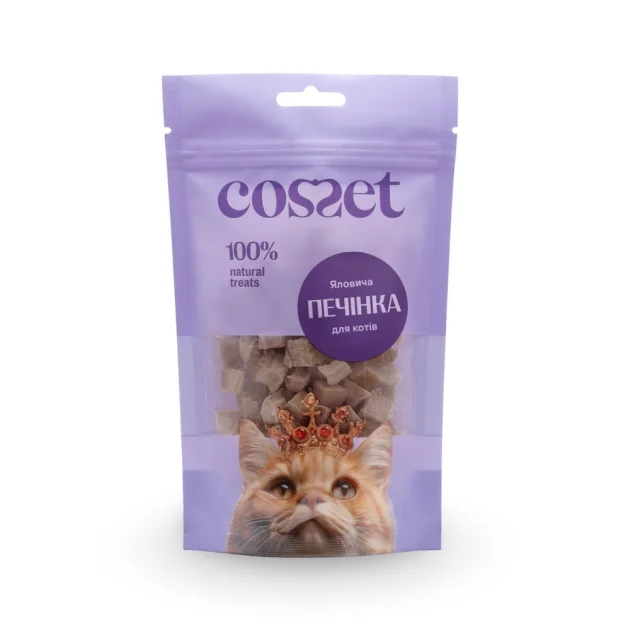 Лакомства Cosset для кошек, лиофилизированная говяжья печень, 40 г