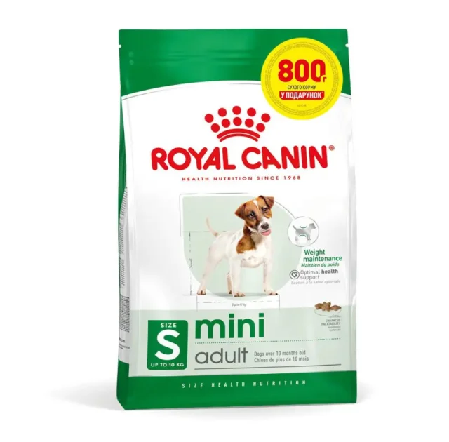 Сухой корм Royal Canin Mini Adult для собак мелких пород, 3.2 кг + 800 г в подарок