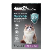 Краплі AnimAll VetLine ПроСейф Спот-Он проти бліх, кліщів та гельмінтів, для котів, від 7.5 до 10 кг, 1.2 мл