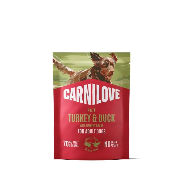 Вологий корм Carnilove Turkey & Duck with Timothy Grass для собак, паштет, індичка і качка з тимофіївкою, 300 г