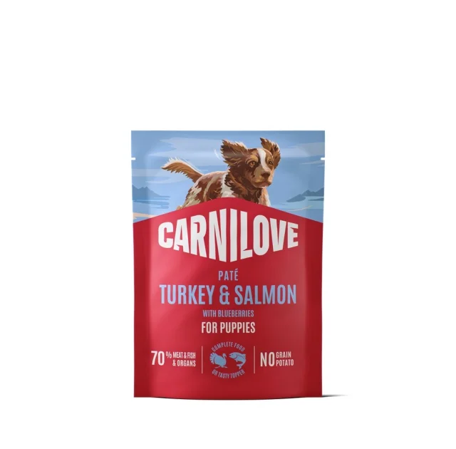 Вологий корм Carnilove Turkey & Salmon with Blueberries для цуценят, паштет, індичка і лосось з лохиною, 300 г