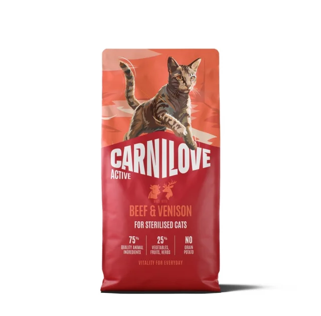 Сухий корм Carnilove Active Beef & Venison Sterilised для стерилізованих котів, яловичина та оленина, 6 кг
