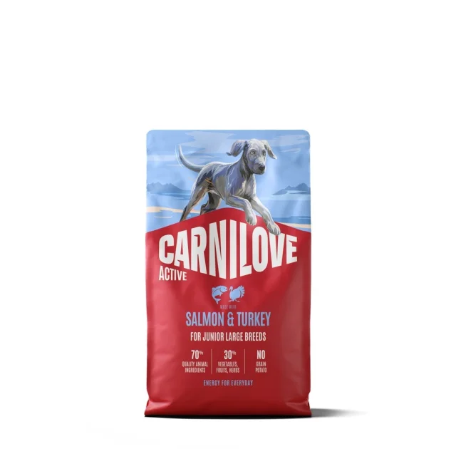 Сухий корм Carnilove Active Salmon & Turkey Junior Large Breed для молодих собак великих порід, лосось та індичка, 4 кг