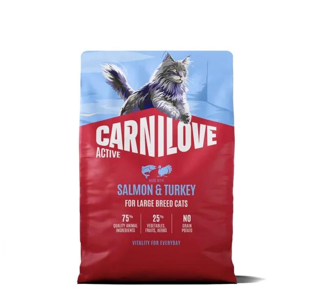 Сухий корм Carnilove Active Salmon & Turkey Large Breed для котів великих порід, лосось та індичка, 2 кг