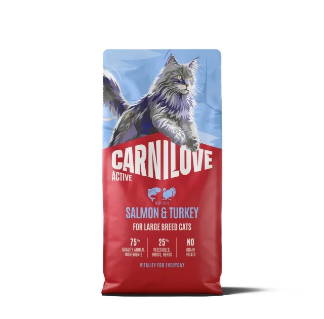 Сухий корм Carnilove Active Salmon & Turkey Large Breed для котів великих порід, лосось та індичка, 6 кг