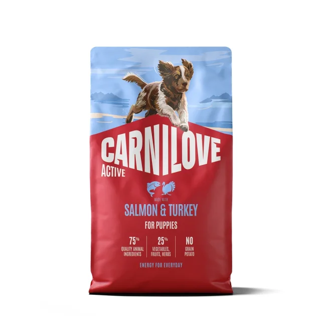 Сухий корм Carnilove Active Salmon & Turkey Puppy для цуценят, лосось та індичка, 4 кг