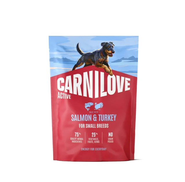 Сухий корм Carnilove Active Salmon & Turkey Small Breed для собак малих порід, лосось та індичка, 1.5 кг