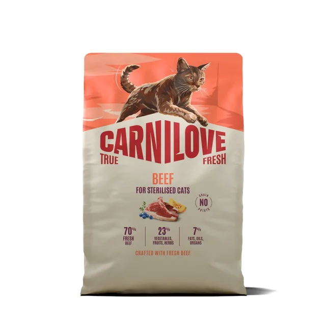 Сухий корм Carnilove True Fresh Beef Sterilised для стерилізованих котів, яловичина, 2 кг