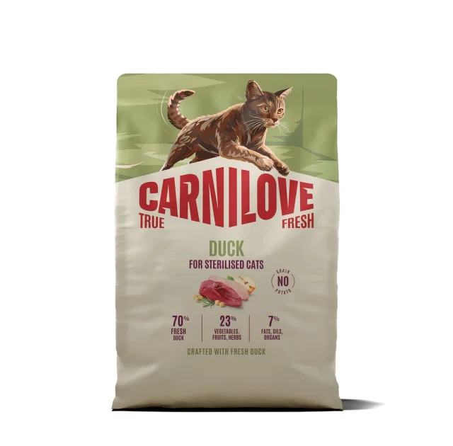 Сухий корм Carnilove True Fresh Duck Sterilised для стерилізованих котів, качка, 2 кг
