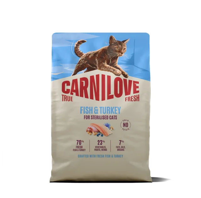 Сухий корм Carnilove True Fresh Fish & Turkey Sterilised для стерилізованих котів, риба та індичка, 2 кг