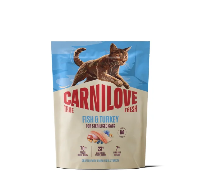 Сухий корм Carnilove True Fresh Fish & Turkey Sterilised для стерилізованих котів, риба та індичка, 400 г