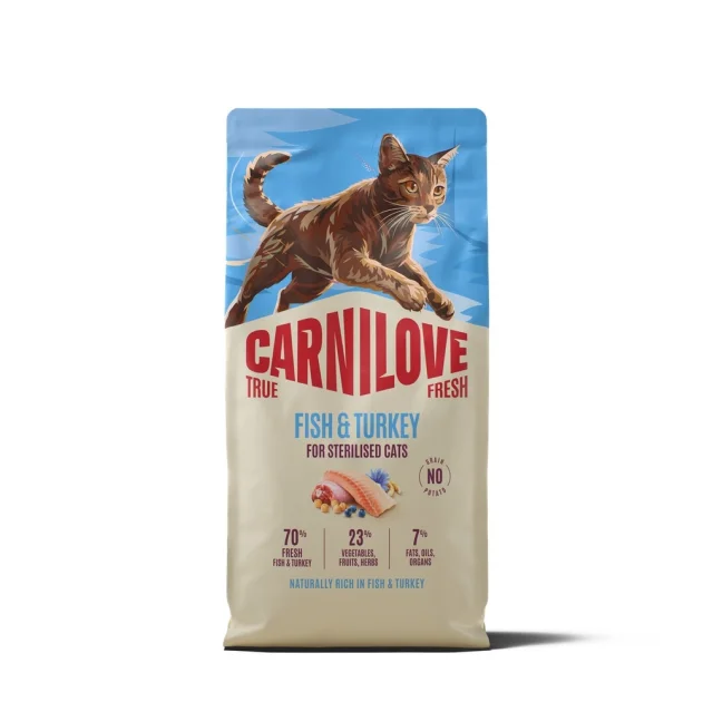 Сухий корм Carnilove True Fresh Fish & Turkey Sterilised для стерилізованих котів, риба та індичка, 6 кг