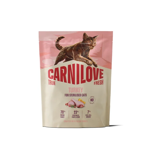Сухий корм Carnilove True Fresh Turkey Sterilised для стерилізованих котів, індичка, 400 г