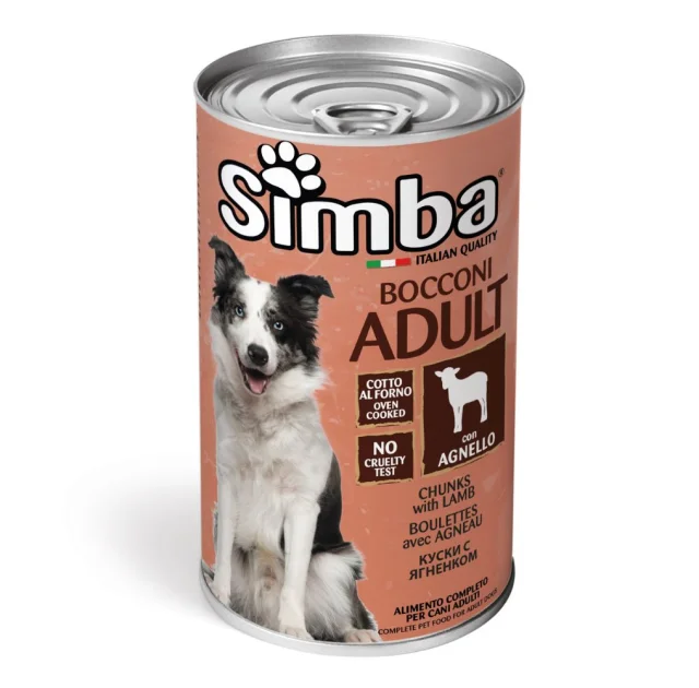 Вологий корм Monge Simba Dog Wet для дорослих собак, ягня, 1.23 кг
